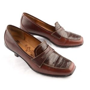 SOFFT Pumps Brown Leather Reptile Size 9 N